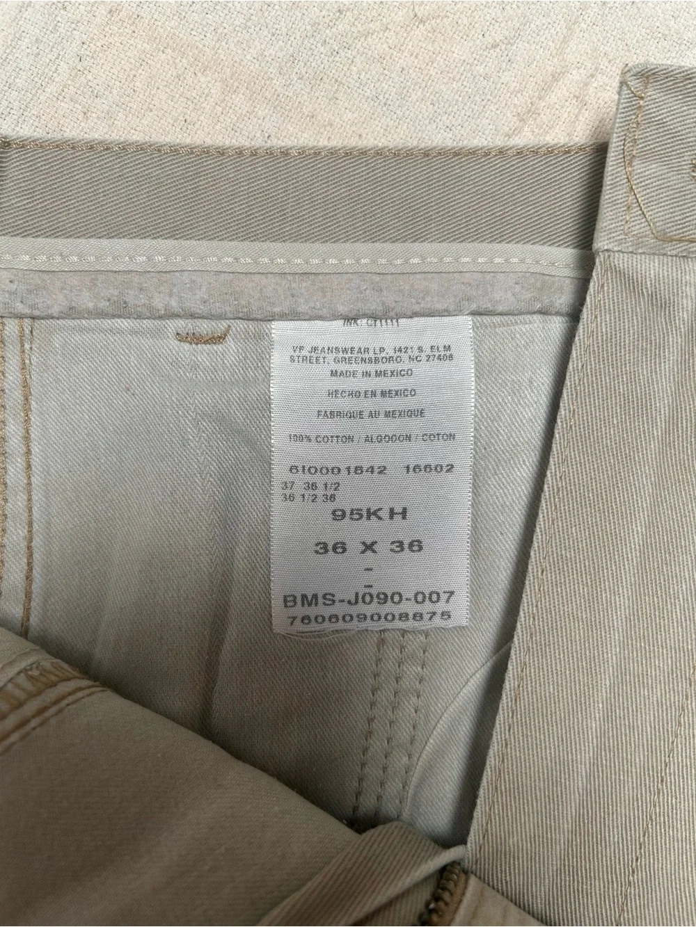 Light Khaki Wrangler RIATA 36x36 - 95KH